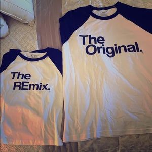 Super cute duo baseball shirts from Kaan’s designs